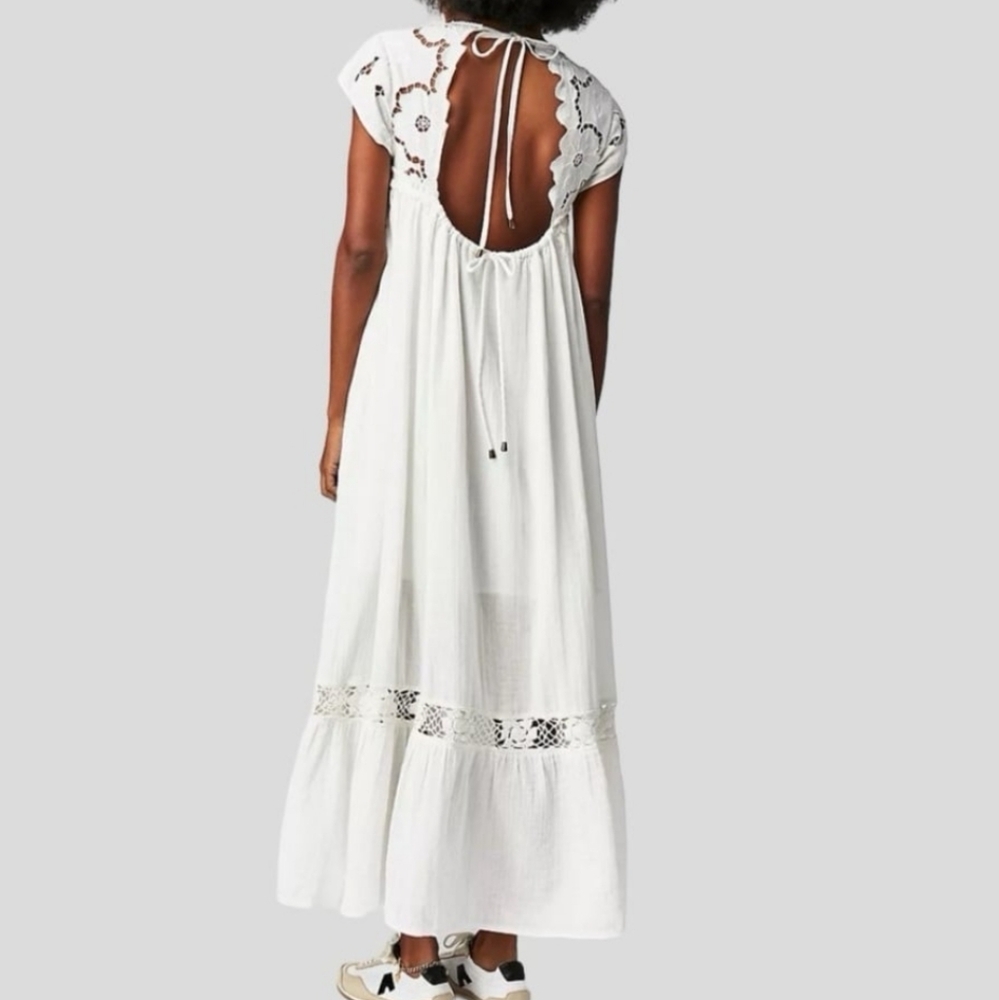 Free People White Maxi Dress